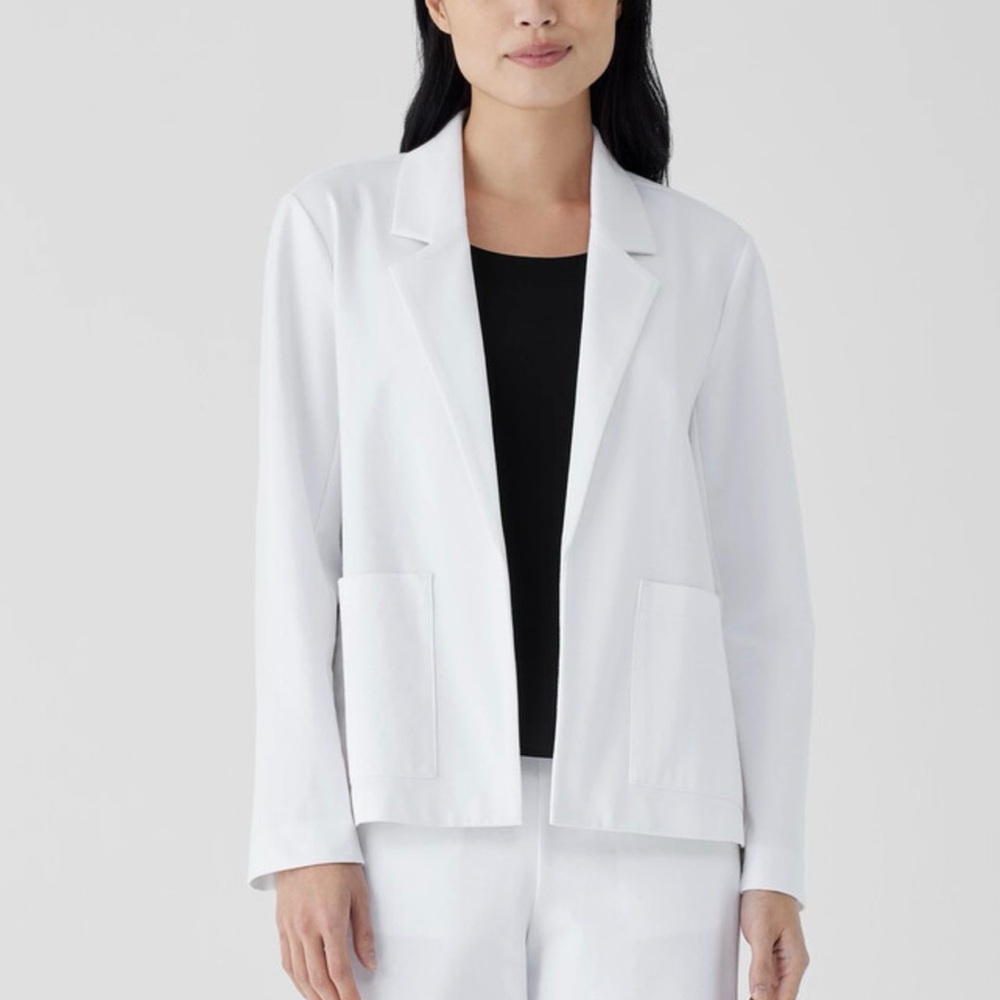 90. Eileen Fisher Cotton Ponte Blazer